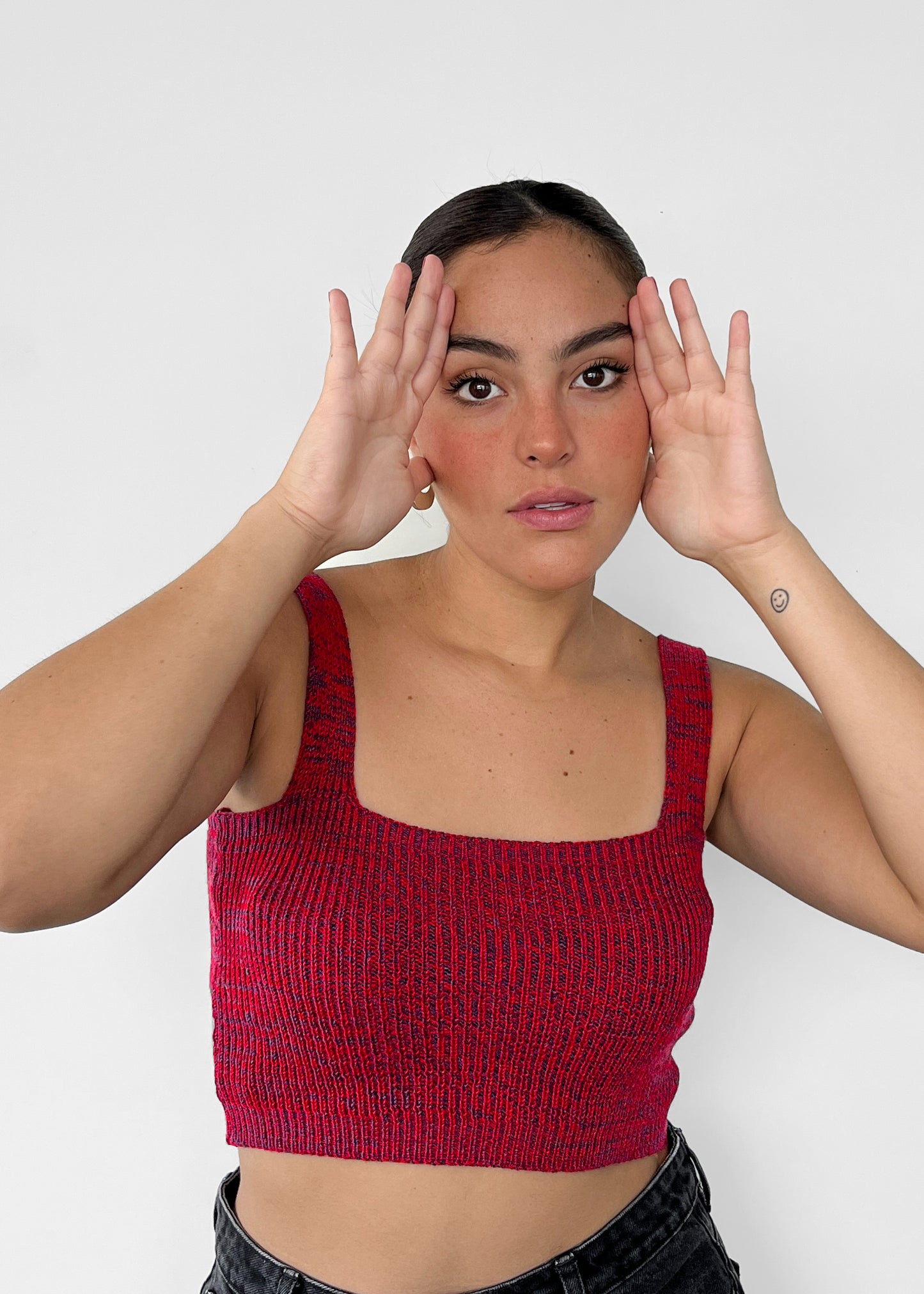 BASIC TOP RED x PURPLE