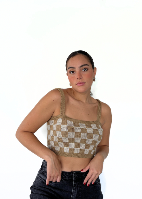 CHECKERED KHAKI x HUESO